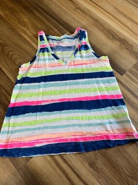 Lilly Pulitzer Jaylynne Tank Top cat's meow stripe size Medium's